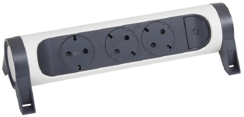 Колодка удлинителя с заземлением и выключателем Legrand Комфорт 3-м 16А 3500Вт бело-черный картинка 